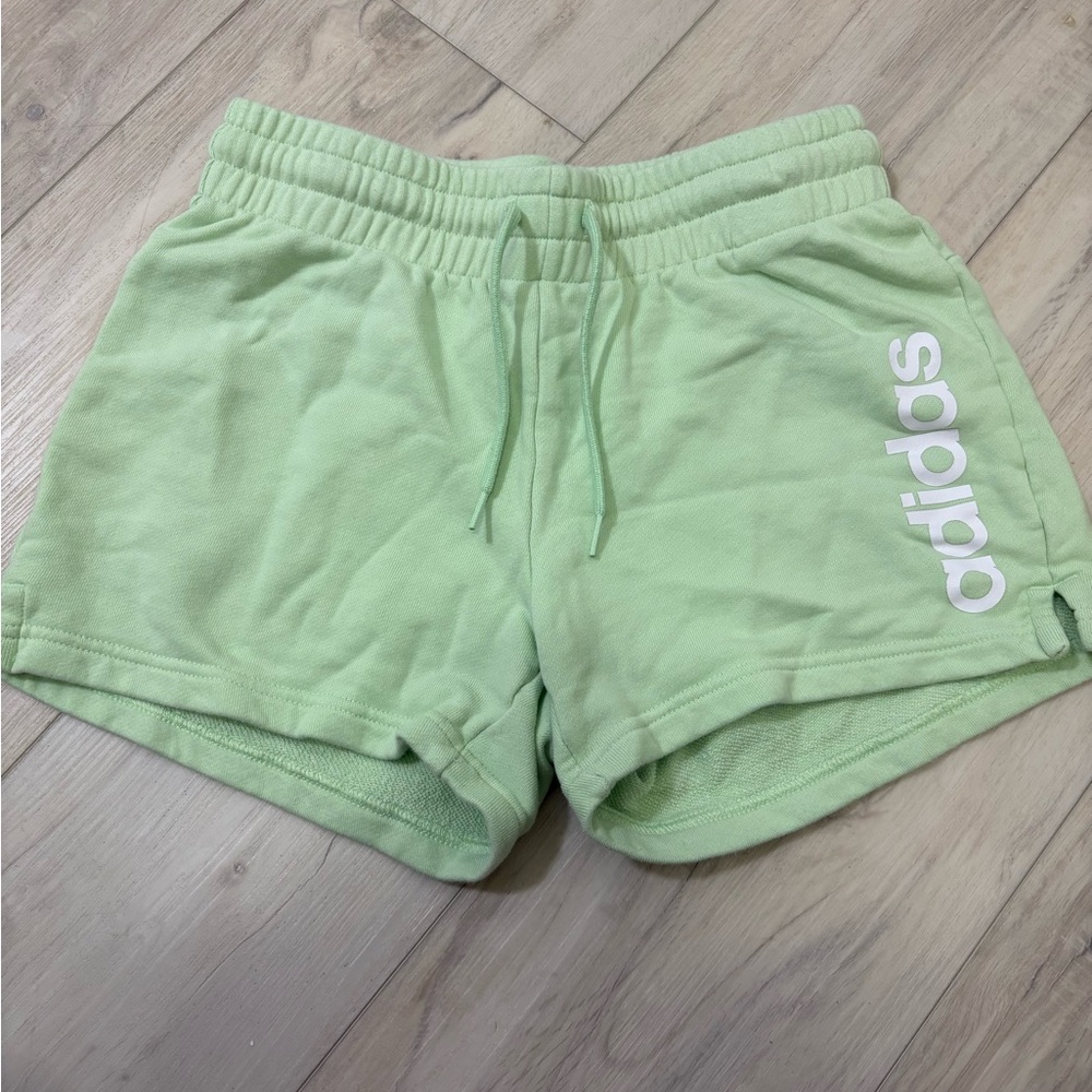 Adidas Women's Light Green Athletic Shorts